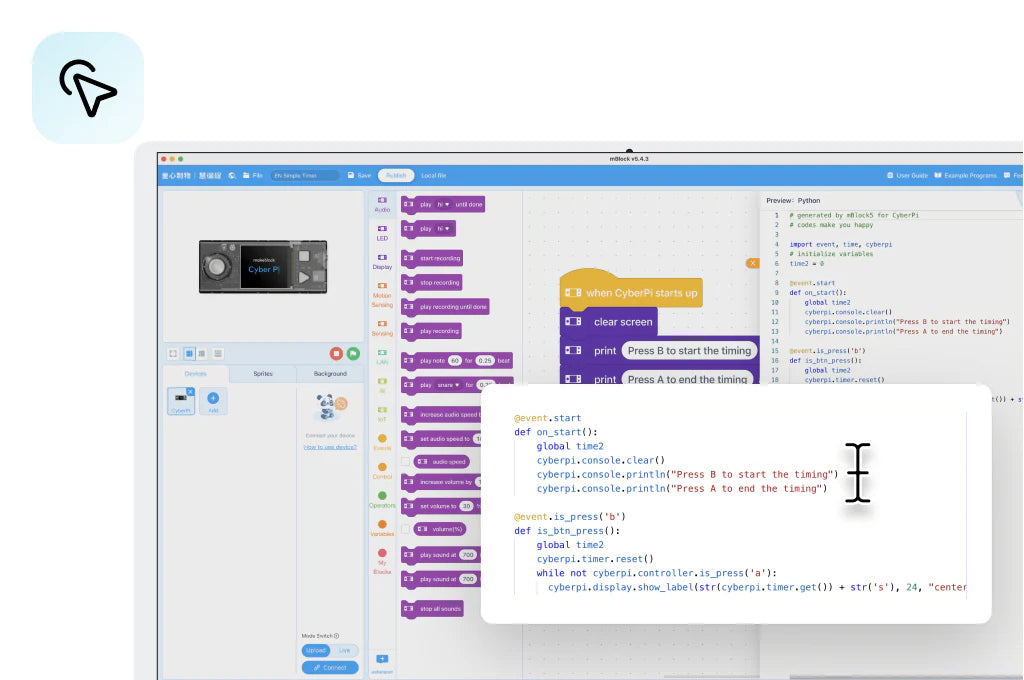 Block or Text - One-click switch to